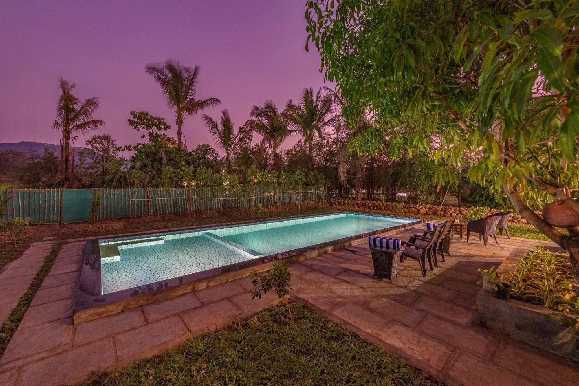 Saffronstays Lakeview Nivara - Farm Stay Villa With Private Pool Near Пуна Экстерьер фото